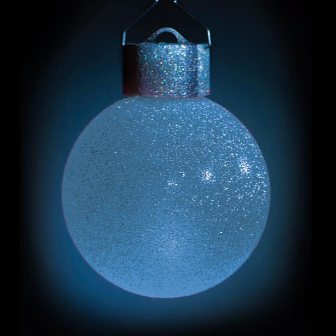 5 LED Dekokugeln mit Fernbedienung silber-glitzernd - ∅ 80mm-473
