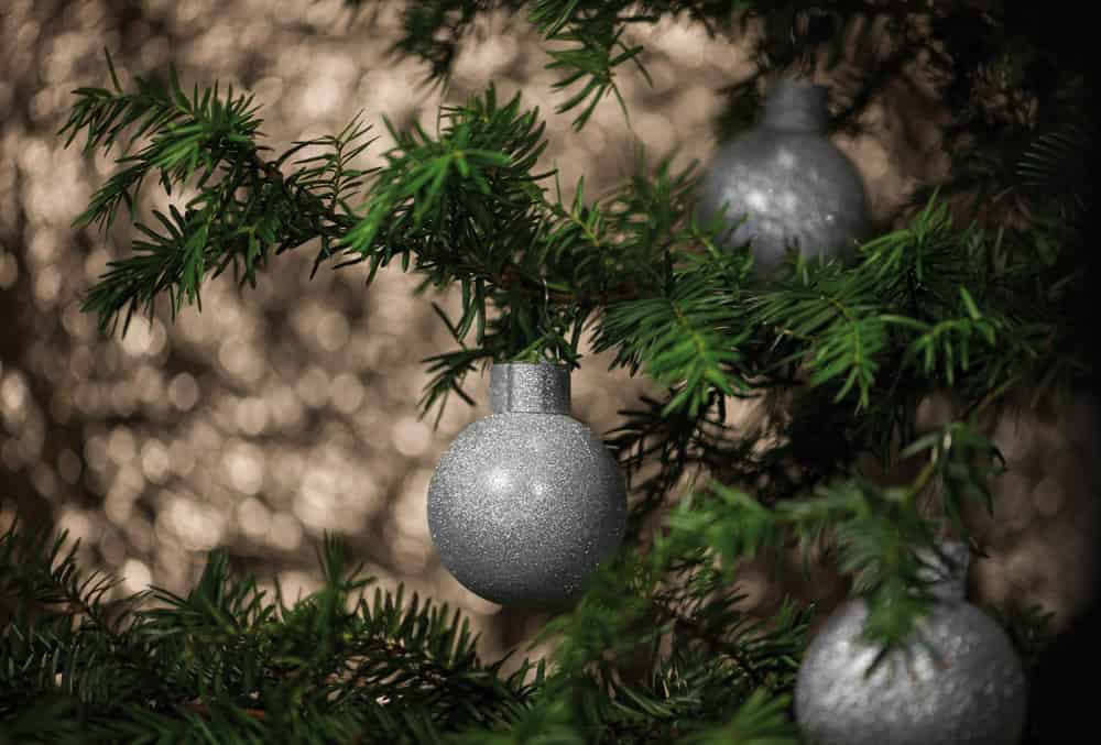 5 LED Dekokugeln mit Fernbedienung silber-glitzernd - ∅ 65mm-428